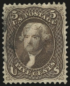 Sale Number 975, Lot Number 1277, 1861-66 Issue (Scott 56-78) Sale Number 975, Lot Number 1277, 1861-66 Issue (Scott 56-78)