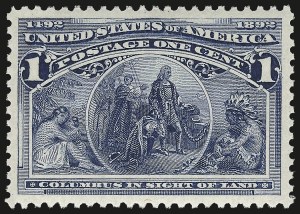 Sale 975, Lot 1475, 1893 Columbian Issue (1c thru 8c, Scott 230-236)