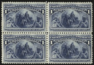 Sale 975, Lot 1476, 1893 Columbian Issue (1c thru 8c, Scott 230-236), 1c Columbian (230) Sale 975, Lot 1476, 1893 Columbian Issue (1c thru 8c, Scott 230-236)