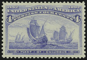 Sale Number 975, Lot Number 1492, 1893 Columbian Issue (1c thru 8c, Scott 230-236) Sale Number 975, Lot Number 1492, 1893 Columbian Issue (1c thru 8c, Scott 230-236)