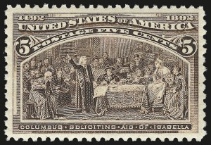 Sale Number 975, Lot Number 1496, 1893 Columbian Issue (1c thru 8c, Scott 230-236) Sale Number 975, Lot Number 1496, 1893 Columbian Issue (1c thru 8c, Scott 230-236)