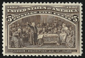 Sale Number 975, Lot Number 1498, 1893 Columbian Issue (1c thru 8c, Scott 230-236) Sale Number 975, Lot Number 1498, 1893 Columbian Issue (1c thru 8c, Scott 230-236)