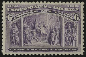 Sale Number 975, Lot Number 1504, 1893 Columbian Issue (1c thru 8c, Scott 230-236) Sale Number 975, Lot Number 1504, 1893 Columbian Issue (1c thru 8c, Scott 230-236)