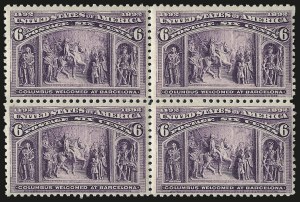 Sale 975, Lot 1507, 1893 Columbian Issue (1c thru 8c, Scott 230-236), 6c Columbian (235) Sale 975, Lot 1507, 1893 Columbian Issue (1c thru 8c, Scott 230-236)