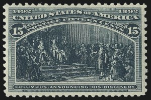 Sale 975, Lot 1519, 1893 Columbian Issue (10c thru $1.00, Scott 237-241)