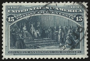 Sale 975, Lot 1523, 1893 Columbian Issue (10c thru $1.00, Scott 237-241)