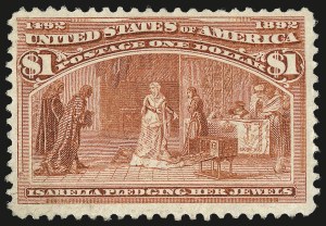 Sale 975, Lot 1535, 1893 Columbian Issue (10c thru $1.00, Scott 237-241)