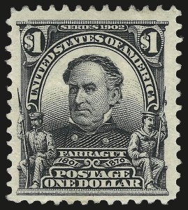 Sale 975, Lot 1676, 1902-08 Issues (Scott 300-322), $1.00 Black (311) Sale 975, Lot 1676, 1902-08 Issues (Scott 300-322)
