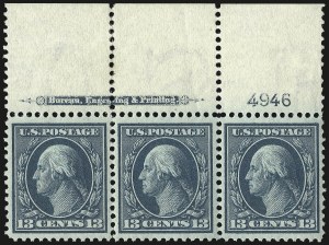 Sale 975, Lot 1727, 1908-10 Washington-Franklin Issues (Scott 331-356)