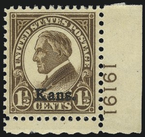 Sale Number 975, Lot Number 2041, Kans.-Nebr. Overprints (Scott 659-678) Sale Number 975, Lot Number 2041, Kans.-Nebr. Overprints (Scott 659-678)