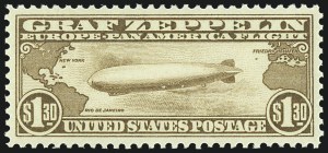 Sale Number 975, Lot Number 2128, Air Post Graf Zeppelin Issue (Scott C13-C15) Sale Number 975, Lot Number 2128, Air Post Graf Zeppelin Issue (Scott C13-C15)