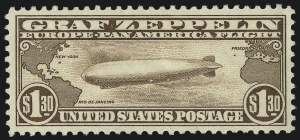 Sale Number 975, Lot Number 2129, Air Post Graf Zeppelin Issue (Scott C13-C15) Sale Number 975, Lot Number 2129, Air Post Graf Zeppelin Issue (Scott C13-C15)