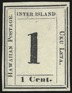 Sale 975, Lot 2338, Hawaii, 1864, 1c Black (19) Sale 975, Lot 2338, Hawaii