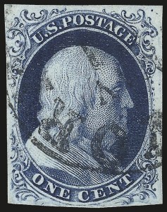 Sale 976, Lot 1097, 1c-3c 1851-56 Issue (Scott 5-11)