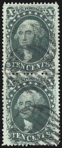 Sale 976, Lot 1258, 10c-90c 1857-60 Issue (Scott 31-39)