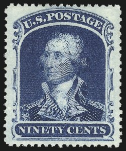 Sale 976, Lot 1274, 10c-90c 1857-60 Issue (Scott 31-39)