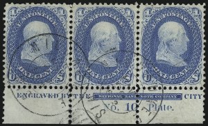 Sale 976, Lot 1308, 1861-66 Issue (Scott 56-67b)