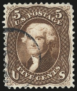 Sale 976, Lot 1362, 1861-66 Issue (Scott 71-78b)