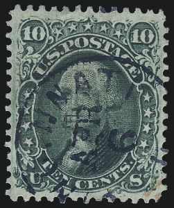 Sale 976, Lot 1402, 1867-68 Grilled Issue (E Grill - Scott 86-91)