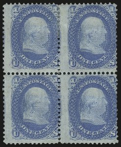 Sale 976, Lot 1407, 1867-68 Grilled Issue (F Grill - Scott 92-101)