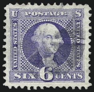 Sale 976, Lot 1443, 1869 Pictorial Issue (Scott 112-122), 6c Ultramarine (115) Sale 976, Lot 1443, 1869 Pictorial Issue (Scott 112-122)
