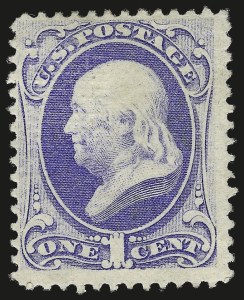 Sale 976, Lot 1521, 1870-71 National Bank Note Co. Grilled Issue (Scott 134-144)