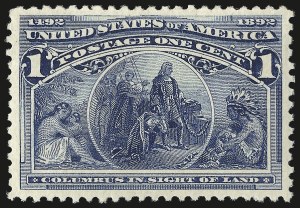 Sale Number 976, Lot Number 1667, 1893 Columbian Issue (1c thru 8c, Scott 230-236) Sale Number 976, Lot Number 1667, 1893 Columbian Issue (1c thru 8c, Scott 230-236)