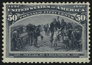 Sale 976, Lot 1693, 1893 Columbian Issue (10c thru $1.00, Scott 237-241), 50c Columbian (240) Sale 976, Lot 1693, 1893 Columbian Issue (10c thru $1.00, Scott 237-241)