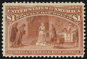 Sale 976, Lot 1699, 1893 Columbian Issue (10c thru $1.00, Scott 237-241)