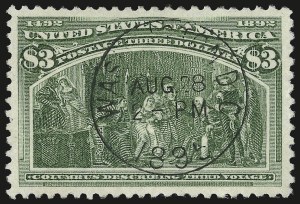 Sale 976, Lot 1713, 1893 Columbian Issue ($2.00 thru $5.00, Scott 242-245)