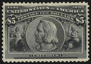 Sale 976, Lot 1721, 1893 Columbian Issue ($2.00 thru $5.00, Scott 242-245)