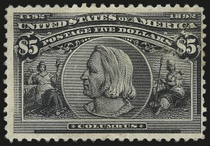 Sale 976, Lot 1726, 1893 Columbian Issue ($2.00 thru $5.00, Scott 242-245)