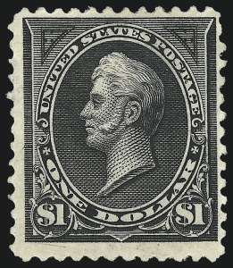 Sale 976, Lot 1751, 1894 Unwatermarked Bureau Issue (Scott 246-263), $1.00 Black, Ty. II (261A) Sale 976, Lot 1751, 1894 Unwatermarked Bureau Issue (Scott 246-263)