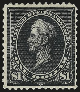 Sale 976, Lot 1752, 1894 Unwatermarked Bureau Issue (Scott 246-263), $1.00 Black, Ty. II (261A) Sale 976, Lot 1752, 1894 Unwatermarked Bureau Issue (Scott 246-263)