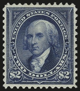 Sale 976, Lot 1757, 1894 Unwatermarked Bureau Issue (Scott 246-263), $2.00 Bright Blue (262) Sale 976, Lot 1757, 1894 Unwatermarked Bureau Issue (Scott 246-263)