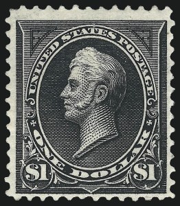 Sale 976, Lot 1789, 1895 Watermarked Bureau Issue (Scott 264-278), $1.00 Black, Ty. II (276A) Sale 976, Lot 1789, 1895 Watermarked Bureau Issue (Scott 264-278)