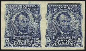 Sale 976, Lot 1892, 1902-08 Issues (Scott 314A-322), 5c Blue, Imperforate (315) Sale 976, Lot 1892, 1902-08 Issues (Scott 314A-322)