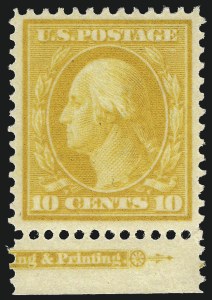 Sale 976, Lot 1966, 1910-13 Washington-Franklin Issue (Scott 374-396)