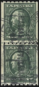 Sale 976, Lot 1972, 1910-13 Washington-Franklin Issue (Scott 374-396)