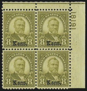 Sale 976, Lot 2195, Kans.-Nebr. Overprints (Scott 659-678)