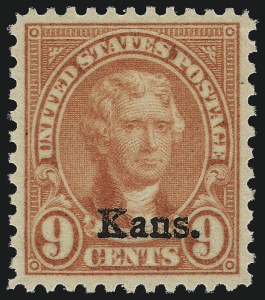 Sale 976, Lot 2196, Kans.-Nebr. Overprints (Scott 659-678)