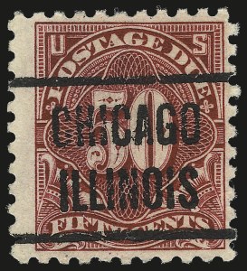 Sale 976, Lot 2294, Postage Due (J), 50c Carmine Lake (J58) Sale 976, Lot 2294, Postage Due (J)