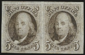 Sale 982, Lot 5005, 1847 Issue (Scott 1-2)