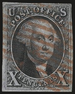 Sale 982, Lot 5022, 1847 Issue (Scott 1-2), 10c Black (2) Sale 982, Lot 5022, 1847 Issue (Scott 1-2)