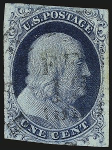 Sale 982, Lot 5038, 1c-3c 1851-56 Issue (Scott 5-11)
