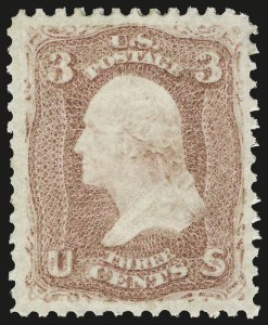 Sale 982, Lot 5189, 1861-66 Issue (Scott 56-67b), 3c Rose (65) Sale 982, Lot 5189, 1861-66 Issue (Scott 56-67b)