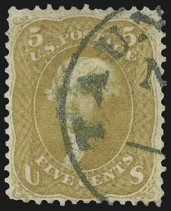 Sale 982, Lot 5203, 1861-66 Issue (Scott 56-67b), 5c Brown Yellow (67a) Sale 982, Lot 5203, 1861-66 Issue (Scott 56-67b)