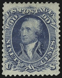 Sale 982, Lot 5210, 1861-66 Issue (Scott 68-78b), 90c Blue (72) Sale 982, Lot 5210, 1861-66 Issue (Scott 68-78b)