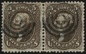 Sale 982, Lot 5220, 1861-66 Issue (Scott 68-78b), 5c Dark Red Brown (75) Sale 982, Lot 5220, 1861-66 Issue (Scott 68-78b)
