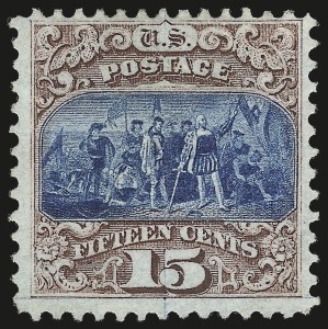 Sale 982, Lot 5337, 1869 Pictorial Issue (Scott 112-122), 15c Brown & Blue, Ty. I (118) Sale 982, Lot 5337, 1869 Pictorial Issue (Scott 112-122)
